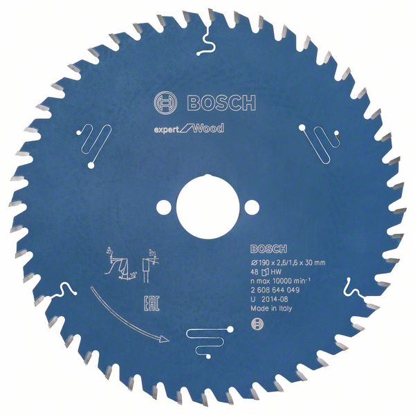 Bosch Professional Expert for Wood Kreissägeblatt 190x30x2.6 mm 48 Zähne Holz