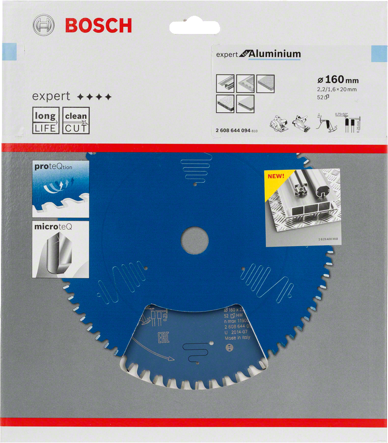 Bosch Expert for Aluminium Kreissägeblatt Ø 160/20 52 Zähne Alu