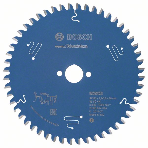 Bosch Expert for Aluminium Kreissägeblatt Ø 160/20 52 Zähne Alu