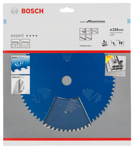 Bosch Expert for Aluminium Kreissägeblatt Ø 216/30 64 Zähne Alu