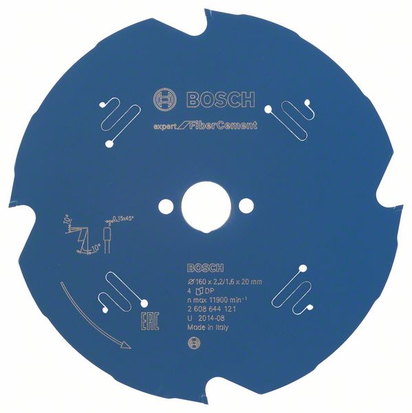 Bosch Expert for Fibre Cement Kreissägeblatt Ø 160/20 4 Zähne Faserzement