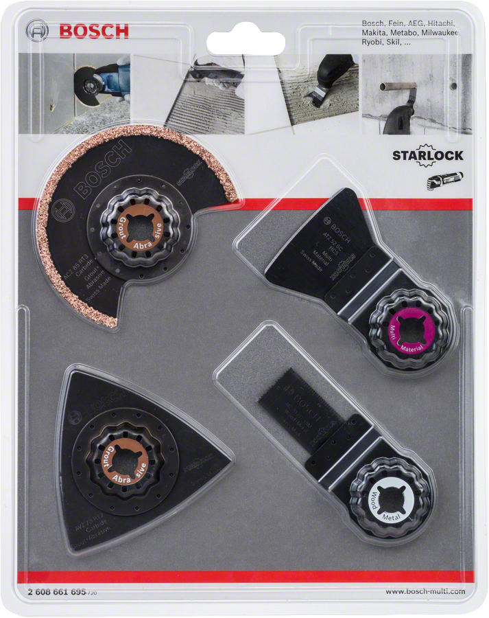 Bosch Professional Starlock Fliesen-Set für Multifunktionswerkzeuge 4tlg.
