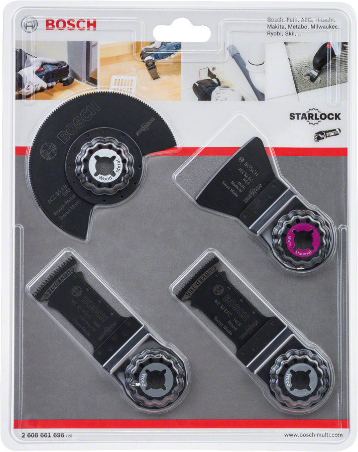 Bosch Starlock Bodenbelag-Set für Multifunktionswerkzeuge AIZ / ACZ / ATZ  4tlg.