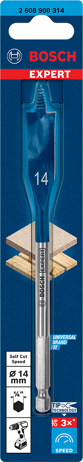 Bosch Expert SelfCut Speed Flachfräsbohrer 1/4" Ø 14 x 152 mm