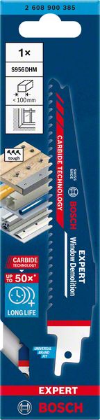 Bosch Expert Säbelsägeblatt S 956 DHM Window Demolition ideal für Fenster