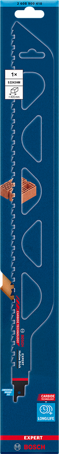 Bosch Expert Säbelsägeblatt S2243 HM Hollow Brick für Ziegelstein