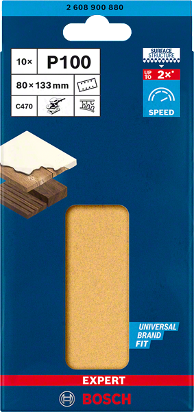 Bosch Expert Schleifpapier C470 für Schwingschleifer 80 x 133 mm