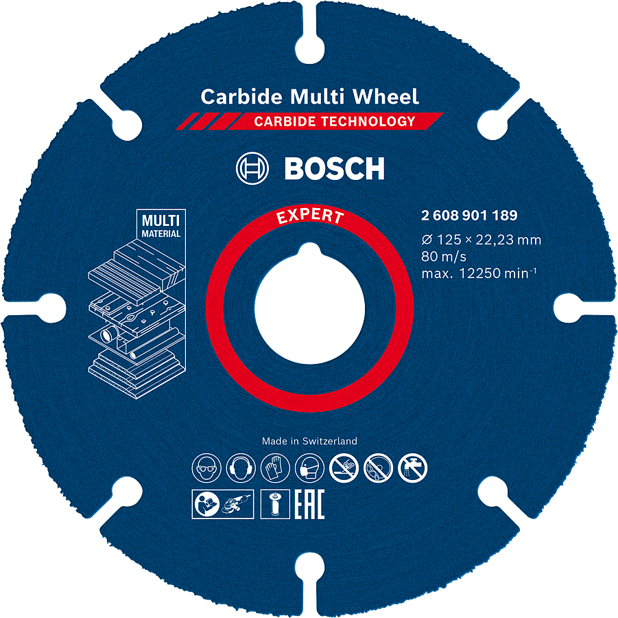Bosch Expert Trennscheibe Carbide Multi Wheel Ø 125 mm für Multimaterial wie Holz, Metall oder Kunststoff