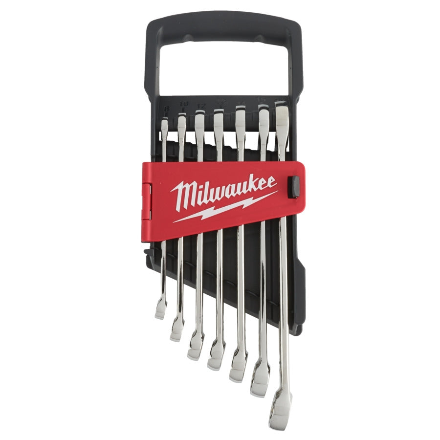 Milwaukee MAX BITE Ringmaulschlüsselsatz 15°gekröpft Chromstahl metrisch SW 8-17 7tlg. (4932464257)