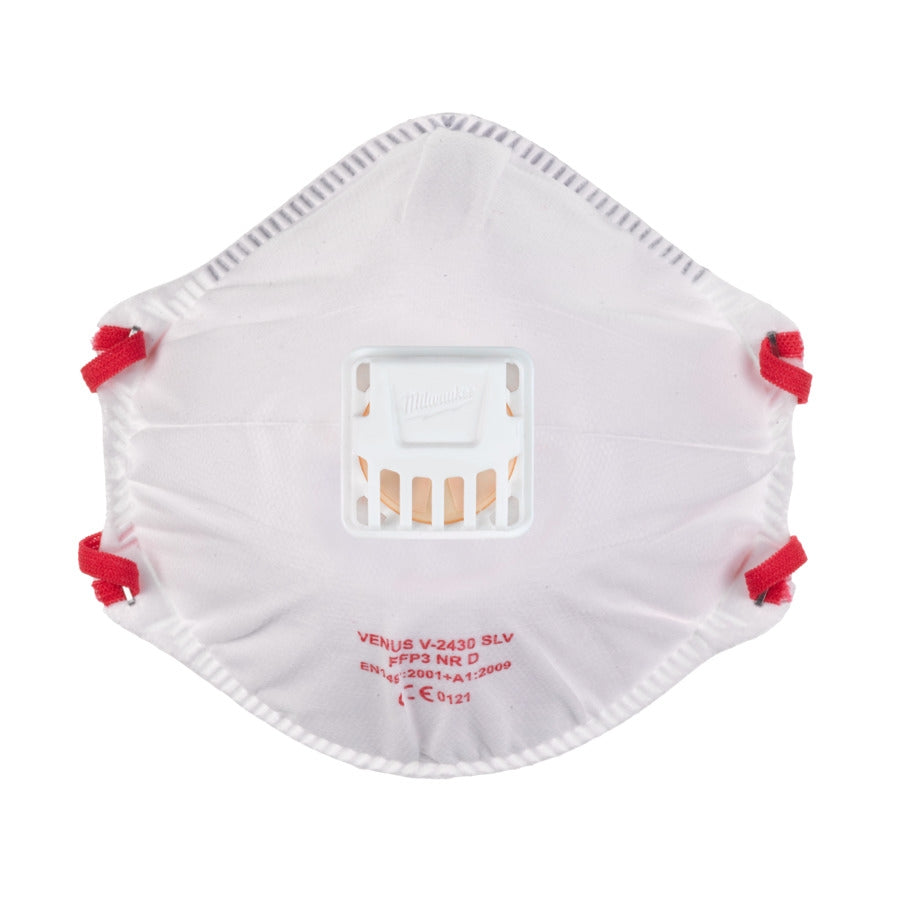 Milwaukee® FFP3 Einweg-Atemschutzmaske Staubmaske mit Ventil 10 Stück