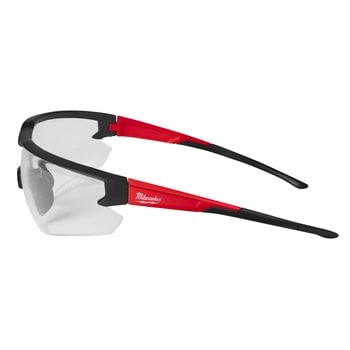 Milwaukee Schutzbrille EN166 und EN170 / EN172 kratzfeste und beschlagfreie Gläser in klar/getönt/grau/gelb mit komfortable und flexible Brillenbügel
