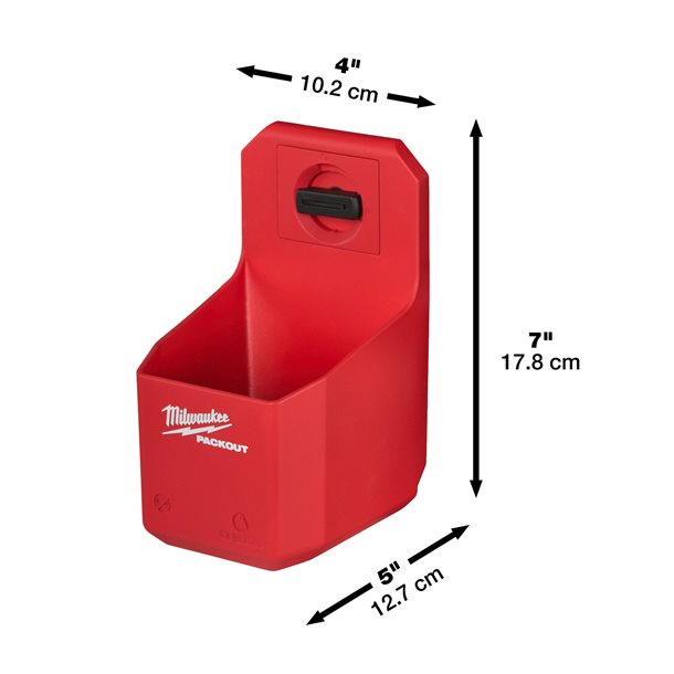 Milwaukee® Packout Becherhalter 19 x 22 mm mit 7 kg Kapazität