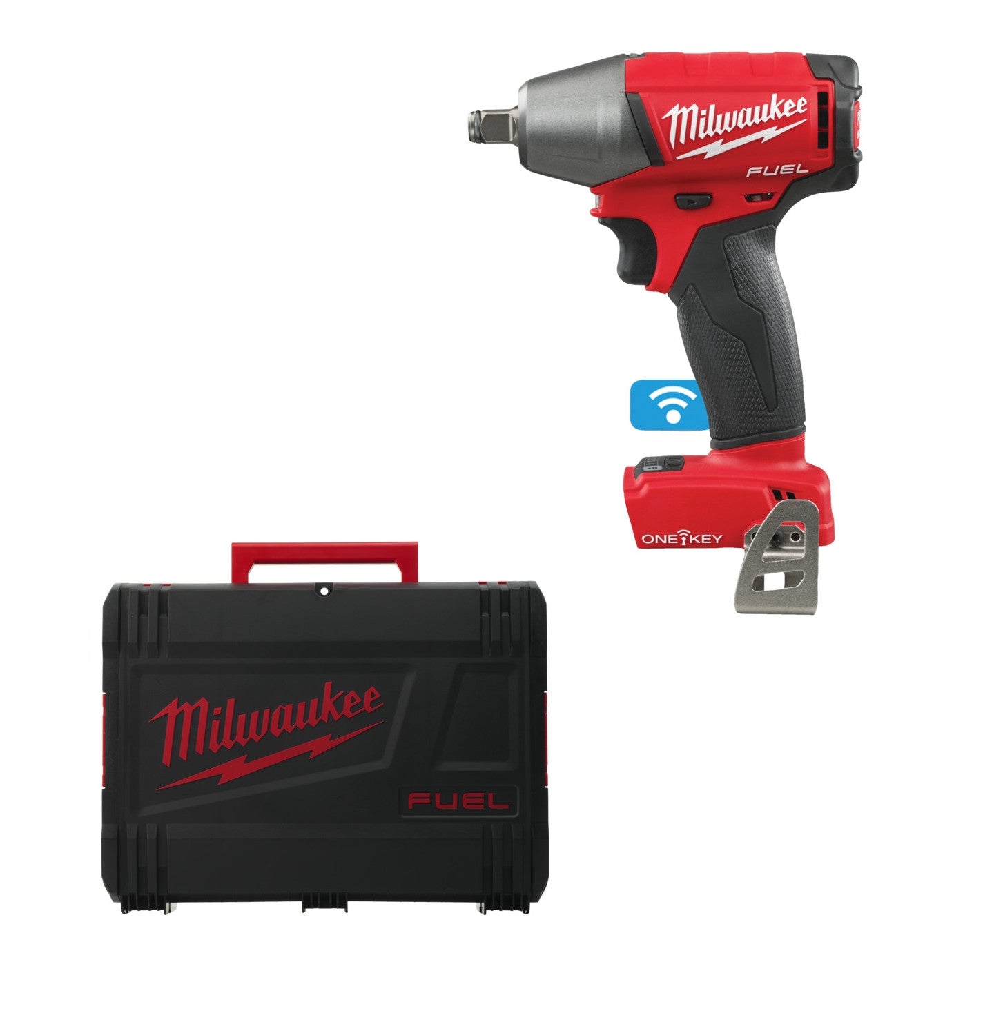 Milwaukee M18 ONEIWF12-0X FUEL Akku-Schlagschrauber 300 Nm 1/2" mit Sprengring ohne Akku/Lader in HD-Box