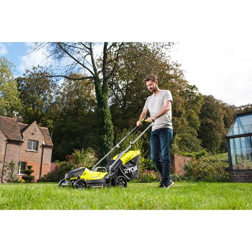 RYOBI RLM18X33B40 Brushless Akku-Rasenmäher 1x 4,0 Ah Akku und Ladegerät