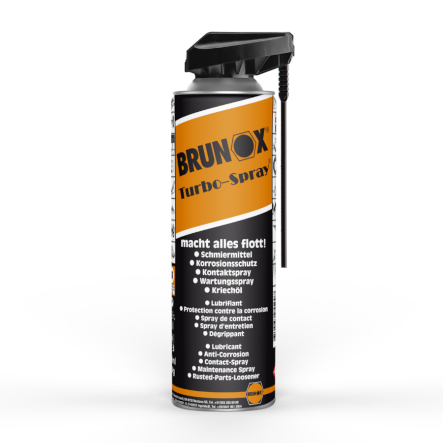 BRUNOX Turbo-Spray 500 ml mit Power Click Multifunktionsöl, Rostlöser, Kriechöl Schmiermittel