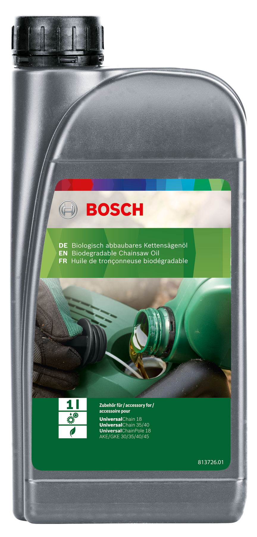 Bosch DIY Kettensägen-Haftöl biologisch abbaubares Öl 1 Liter Flasche