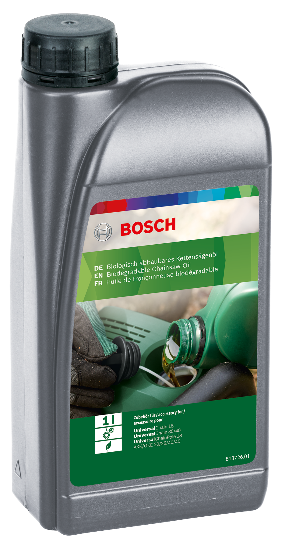 Bosch DIY Kettensägen-Haftöl biologisch abbaubares Öl 1 Liter Flasche