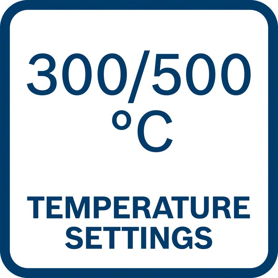 300/500 °C Temperatureinstellung