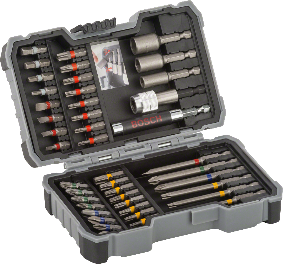 Bosch Bit- und Steckschlüssel Set in Bit-Box 43 tlg. (2607017164)