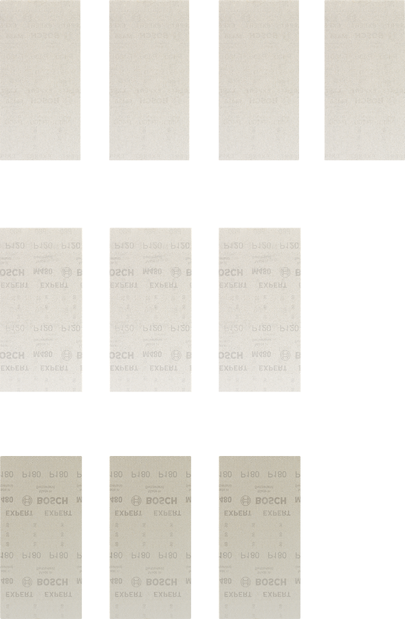 Bosch Expert Schleifnetzscheiben Set M480 für Exzenterschleifer 115 x 230 mm K80/120/180 (2608901207)