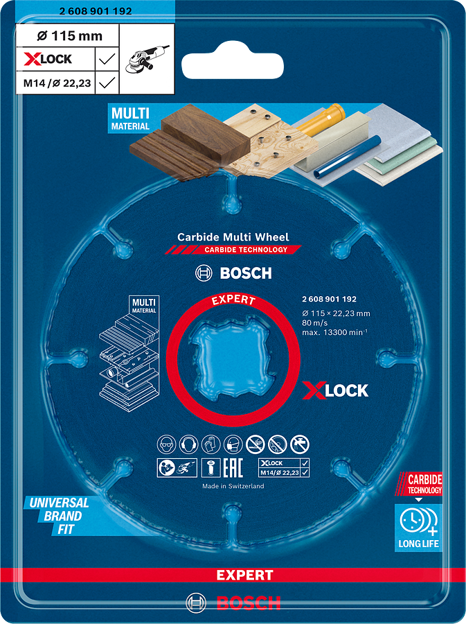 Bosch Expert X-Lock Trennscheibe Carbide Multi Wheel Ø 115x22,23 mm (2608901192)