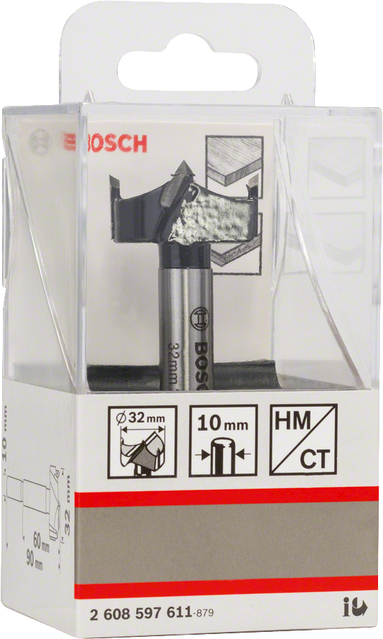 Bosch HM-Kunstbohrer 10 mm Schaft Carbide bestueckt Ø 32 mm 260859611