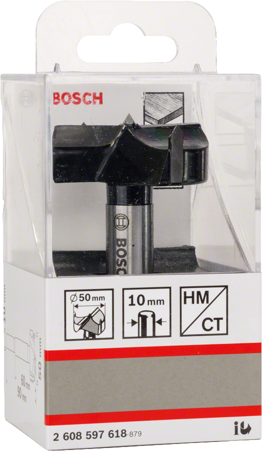 Bosch HM-Kunstbohrer 10 mm Schaft Carbide bestueckt Ø 50 mm 2608597618