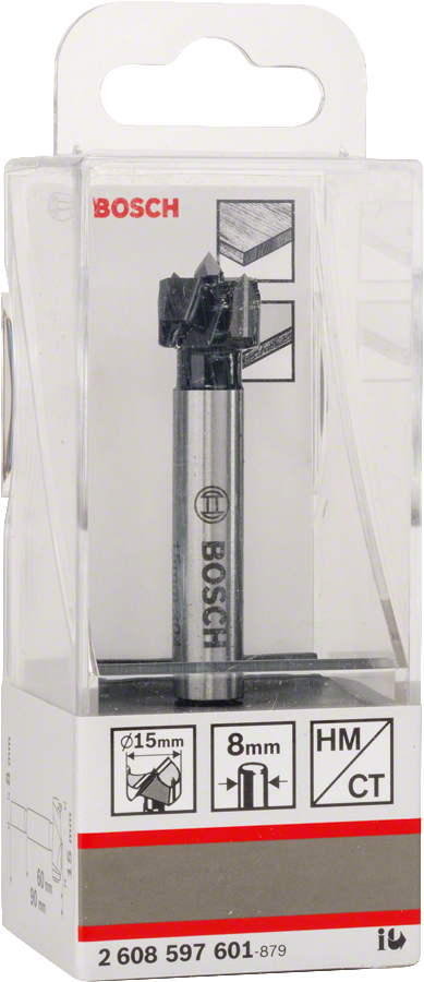 Bosch HM-Kunstbohrer 8 mm Schaft Carbide bestückt Ø 15 mm 2608597601