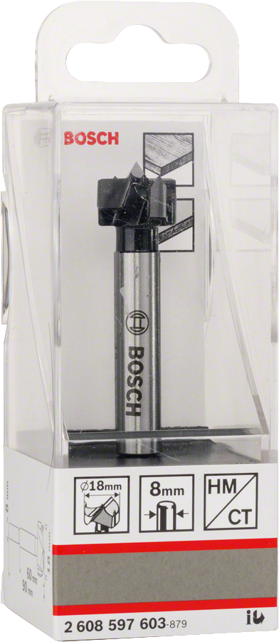 Bosch HM-Kunstbohrer 8 mm Schaft Carbide bestueckt Ø 18 mm 2608597603