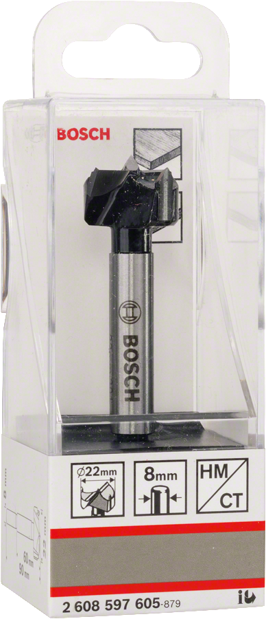 Bosch HM-Kunstbohrer 8 mm Schaft Carbide bestueckt Ø 22 mm 2608597605