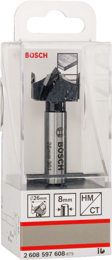 Bosch HM-Kunstbohrer 8 mm Schaft Carbide bestueckt Ø 26 mm 2608597608