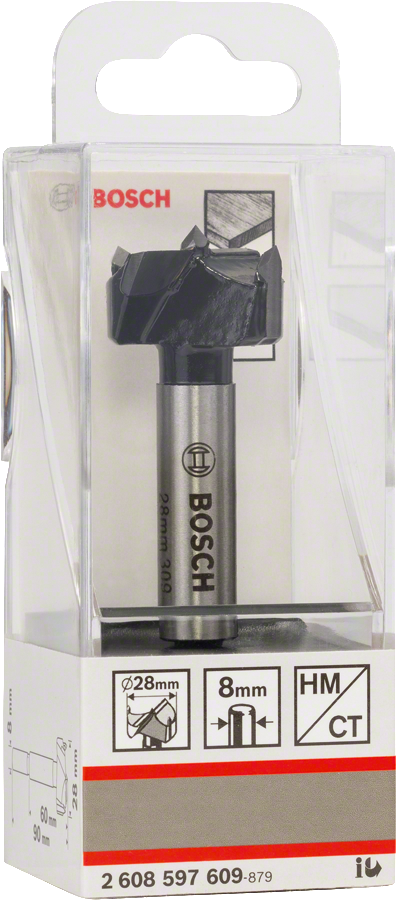 Bosch HM-Kunstbohrer 8 mm Schaft Carbide bestueckt Ø 28 mm 2608597609