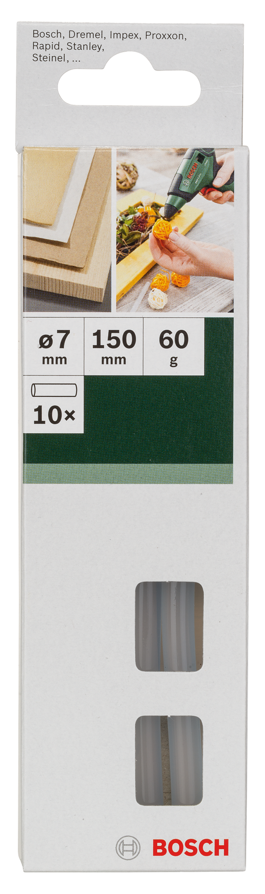 Bosch Heißklebesticks 7x150 mm Kristall 60g (2609256A04)