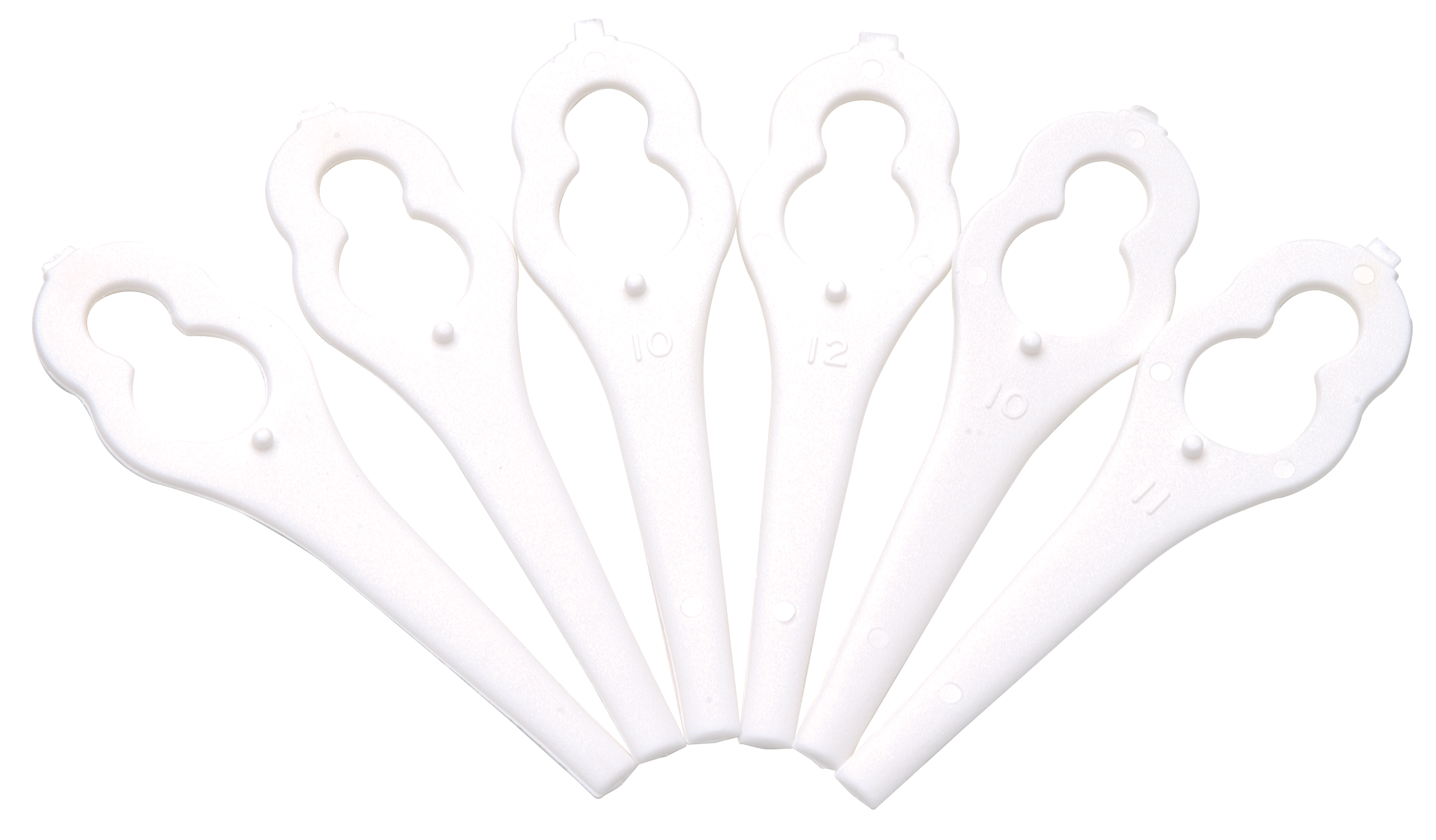 Bosch Kunststoffmesser weiß für Rasentrimmer ART 23 LI / Accutrim / Easytrim Accu 24 Stück (F016800177)