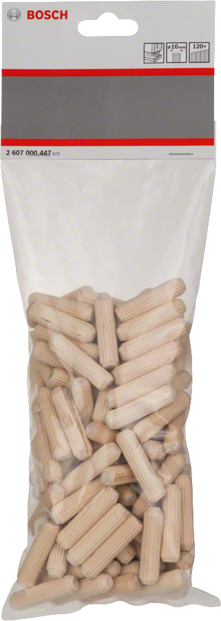 Bosch Profilholzdübel aus Buchenholz 10 x 40 mm 120 Stk. (2607000447)