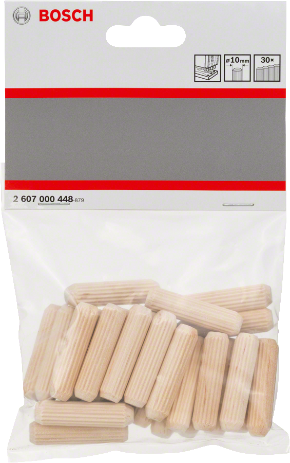 Bosch Profilholzdübel aus Buchenholz 10 x 40 mm 30 Stk. (2607000448)