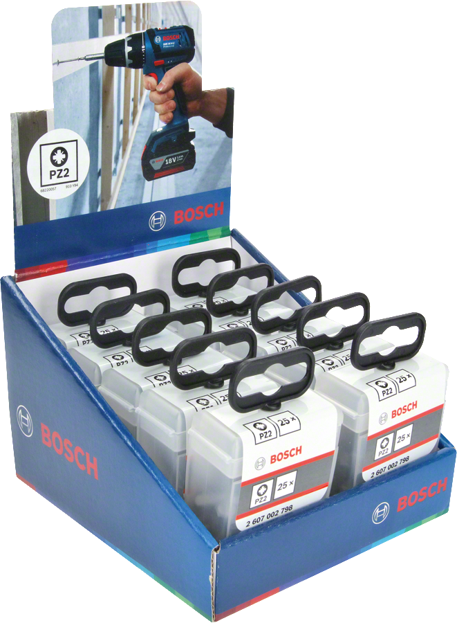 Bosch Schrauberbit Set PZ2 25 mm 25 Stück in Box (2607002798) - 1 Box