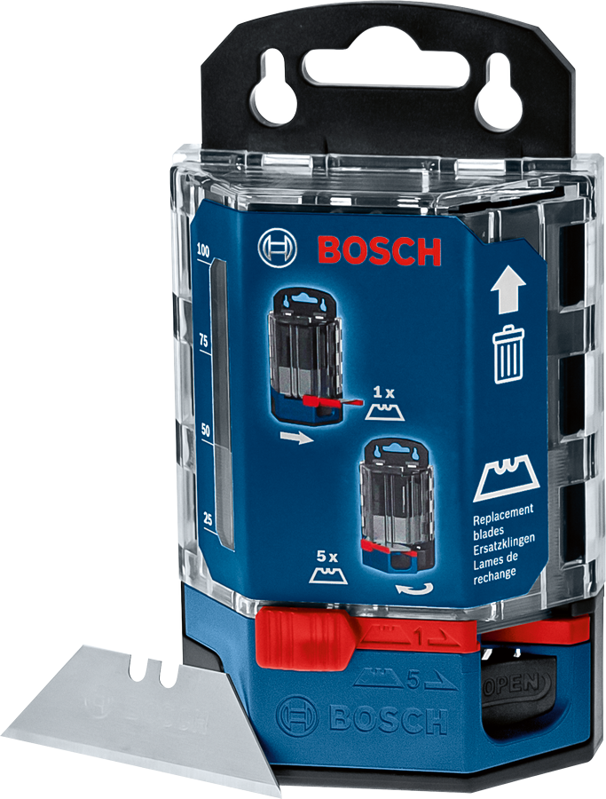 Bosch Trapezklingen aus S2-CVM-Stahl 62x19 mm 50 Stk im Klingenspender (1600A01V3J)