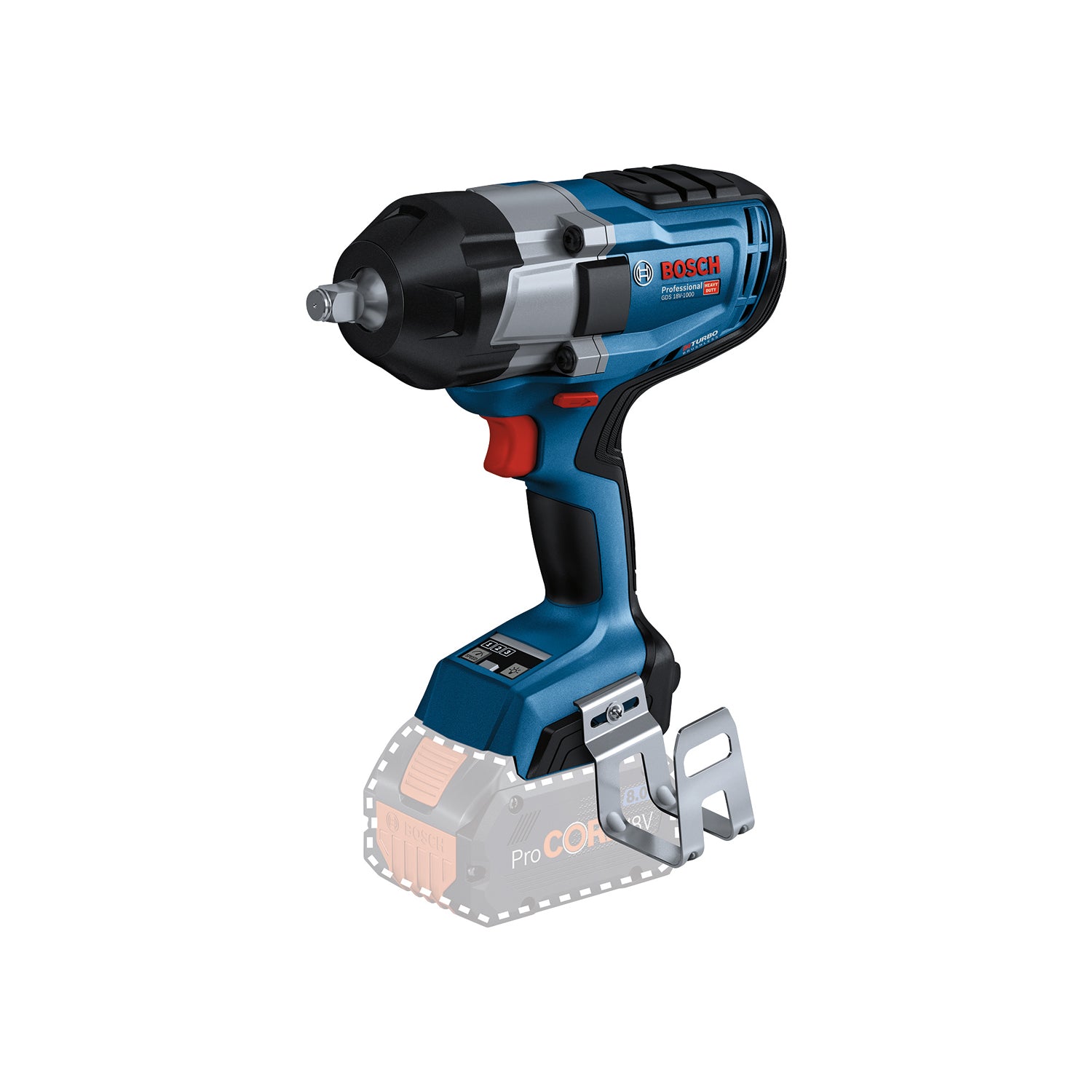 Bosch Professional GDS 18V-1000 Akku-Drehschlagschrauber BITURBO ohne Akku/Lader in L-Boxx (06019J8301)