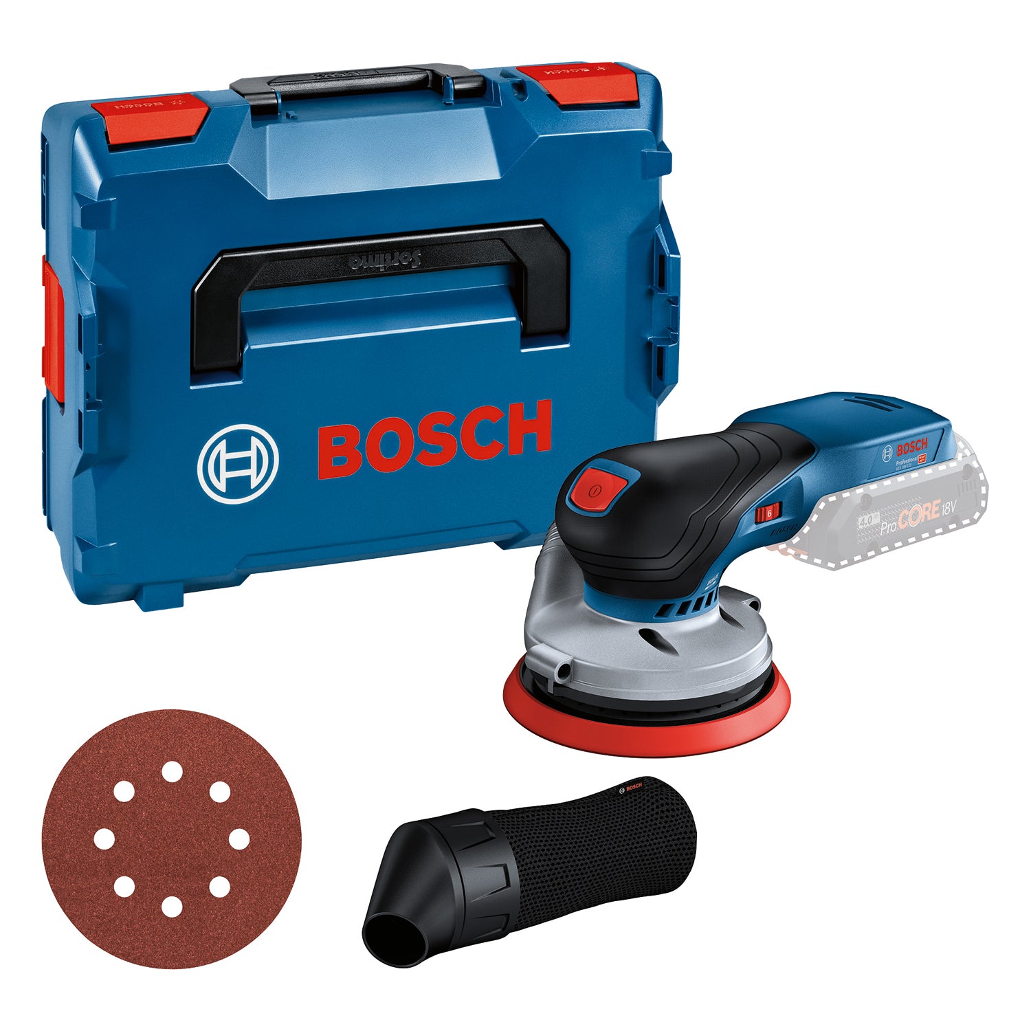 Bosch Professional GEX 18V-125 Akku-Exzenterschleifer ohne Akku/Lader in L-Boxx 136