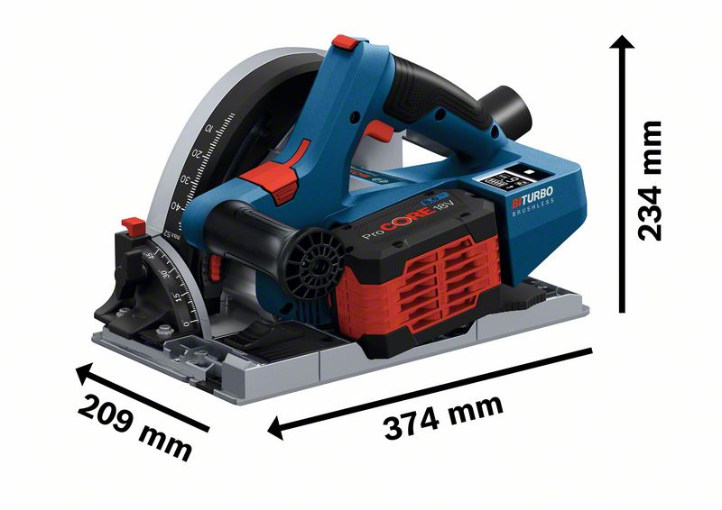 Bosch Professional GKT 18V-52 GC Akku-Tauchsäge BITURBO ohne Akku/Lader in L-Boxx 238
