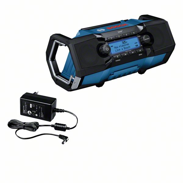 Bosch Professional GPB 18V-2 SC Akku-Radio Bluetooth, DAB+, FM/AUX und ohne Akku/Lader im Karton