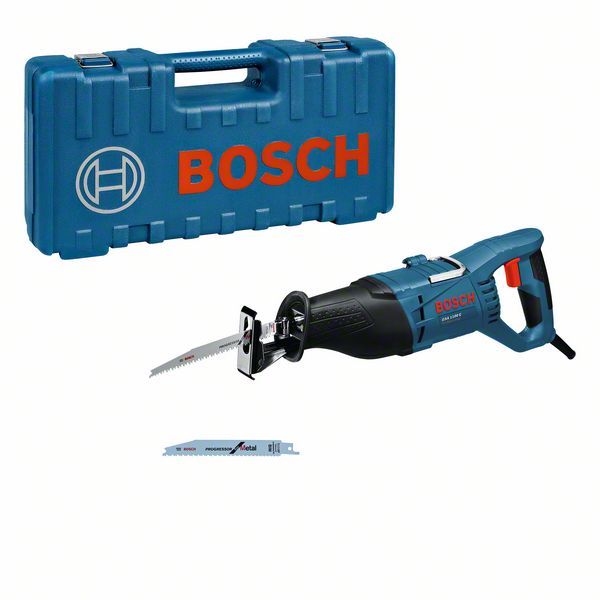 Bosch Professional GSA 1100 E Säbelsäge inkl. 2 Säbelsägeblätter 28 mm Hublänge 1100 Watt im Handwerkerkoffer