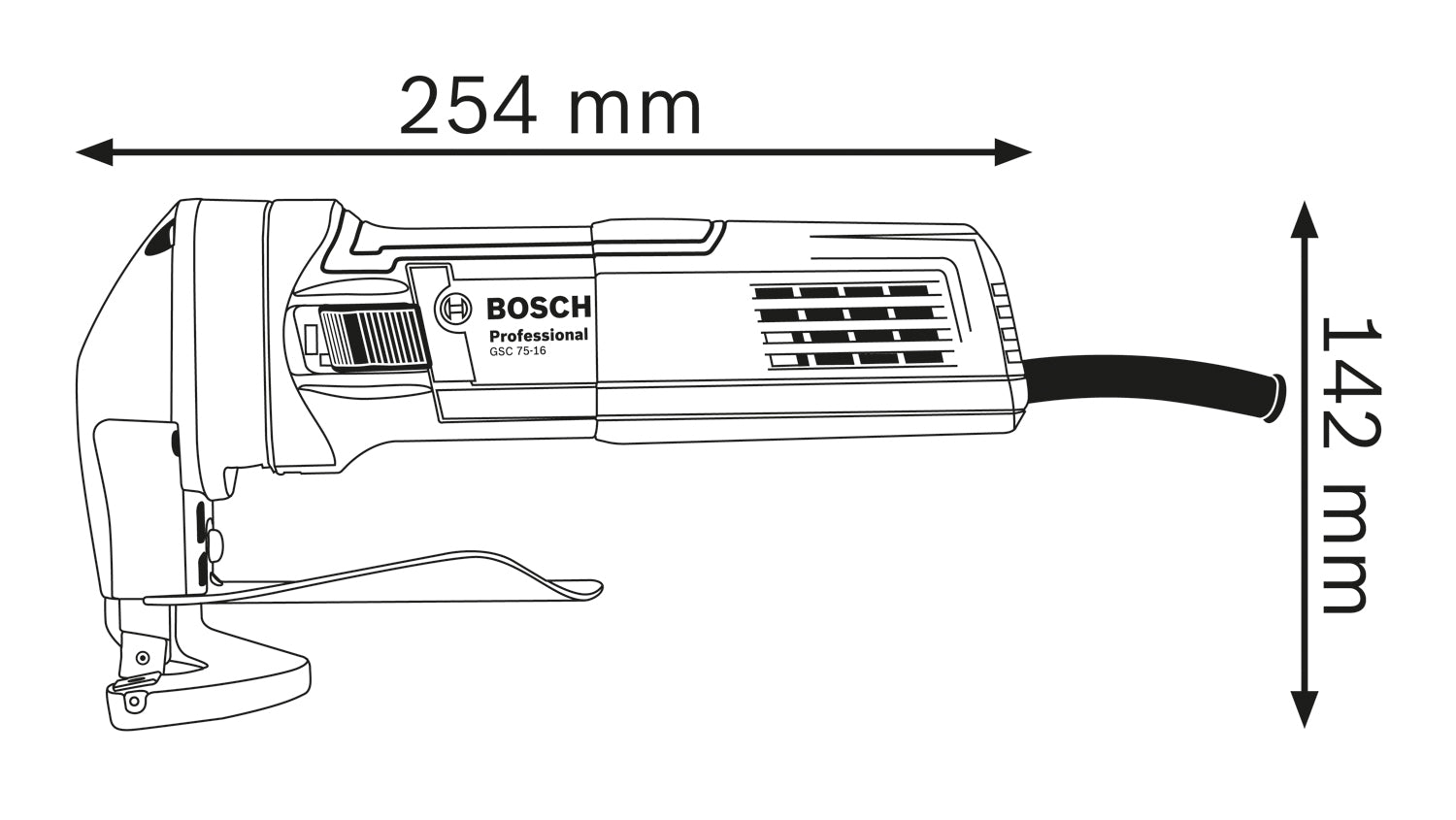 Bosch Professional GSC 75-16 Blechschere im Karton