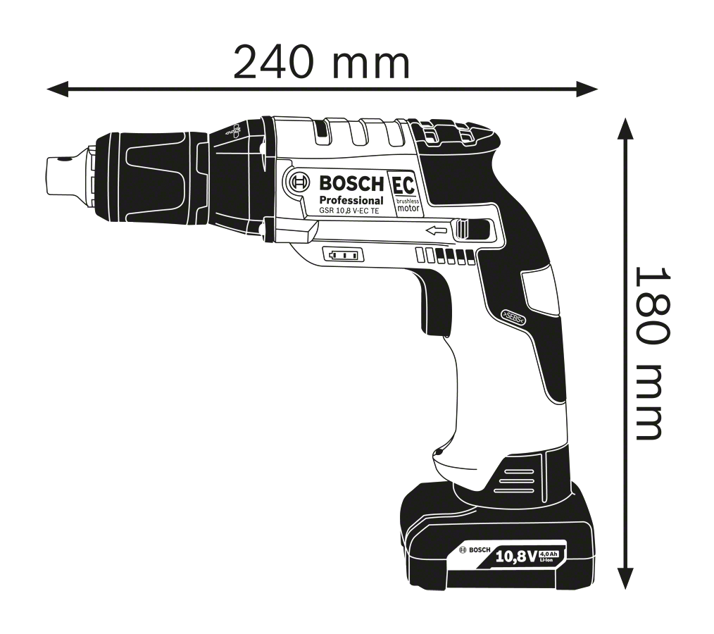 Bosch Professional GTB 12V-11 Akku-Trockenbauschrauber ohne Akku/Lader im Karton
