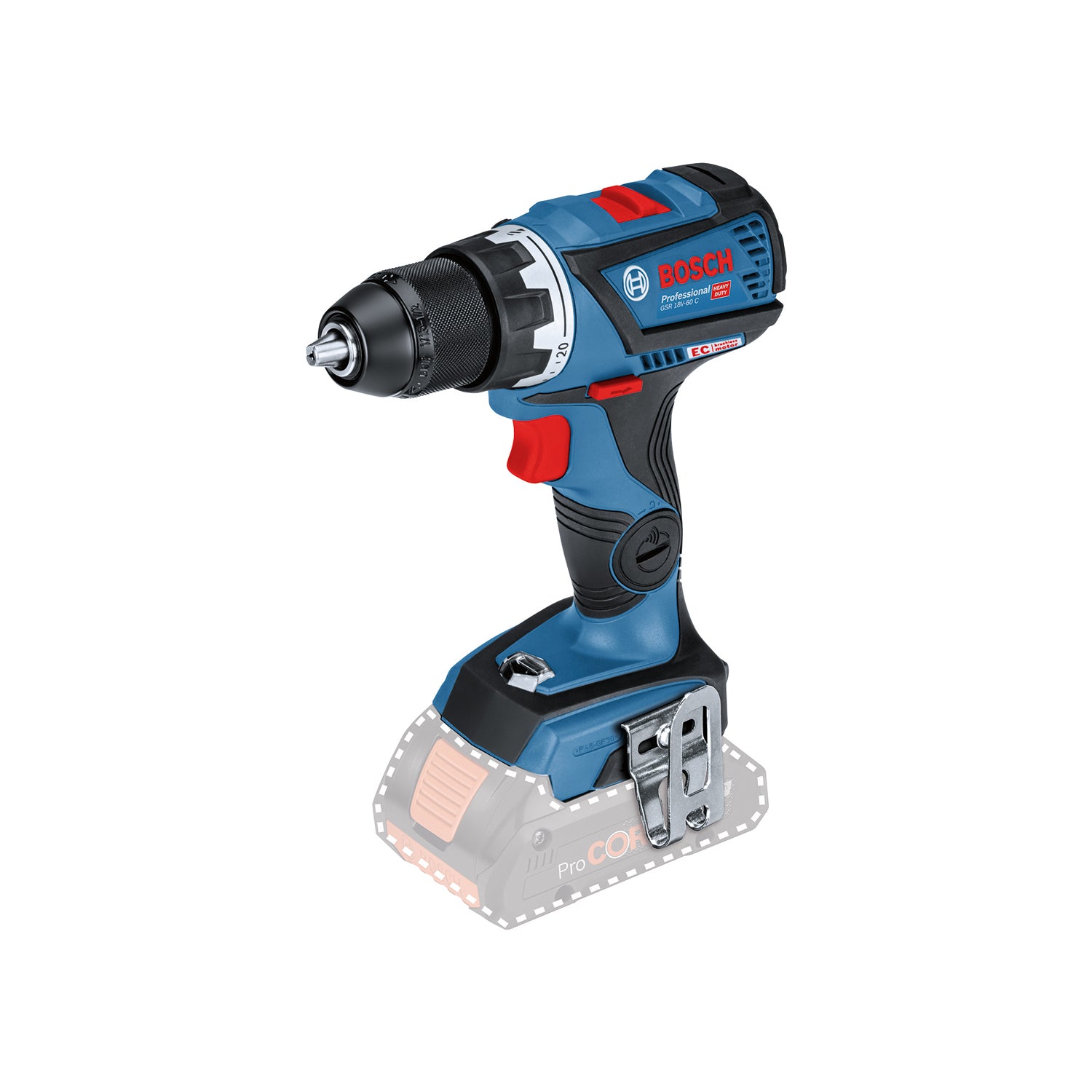 Bosch Professional GSR 18V-60 C Akku-Bohrschrauber bürstenlos 60 Nm