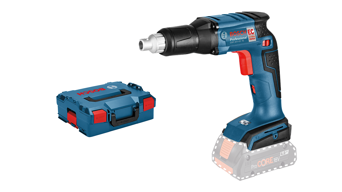 Bosch Professional GSR 18V-EC TE Akku-Trockenbauschrauber ohne Akku/Lader in L-Boxx