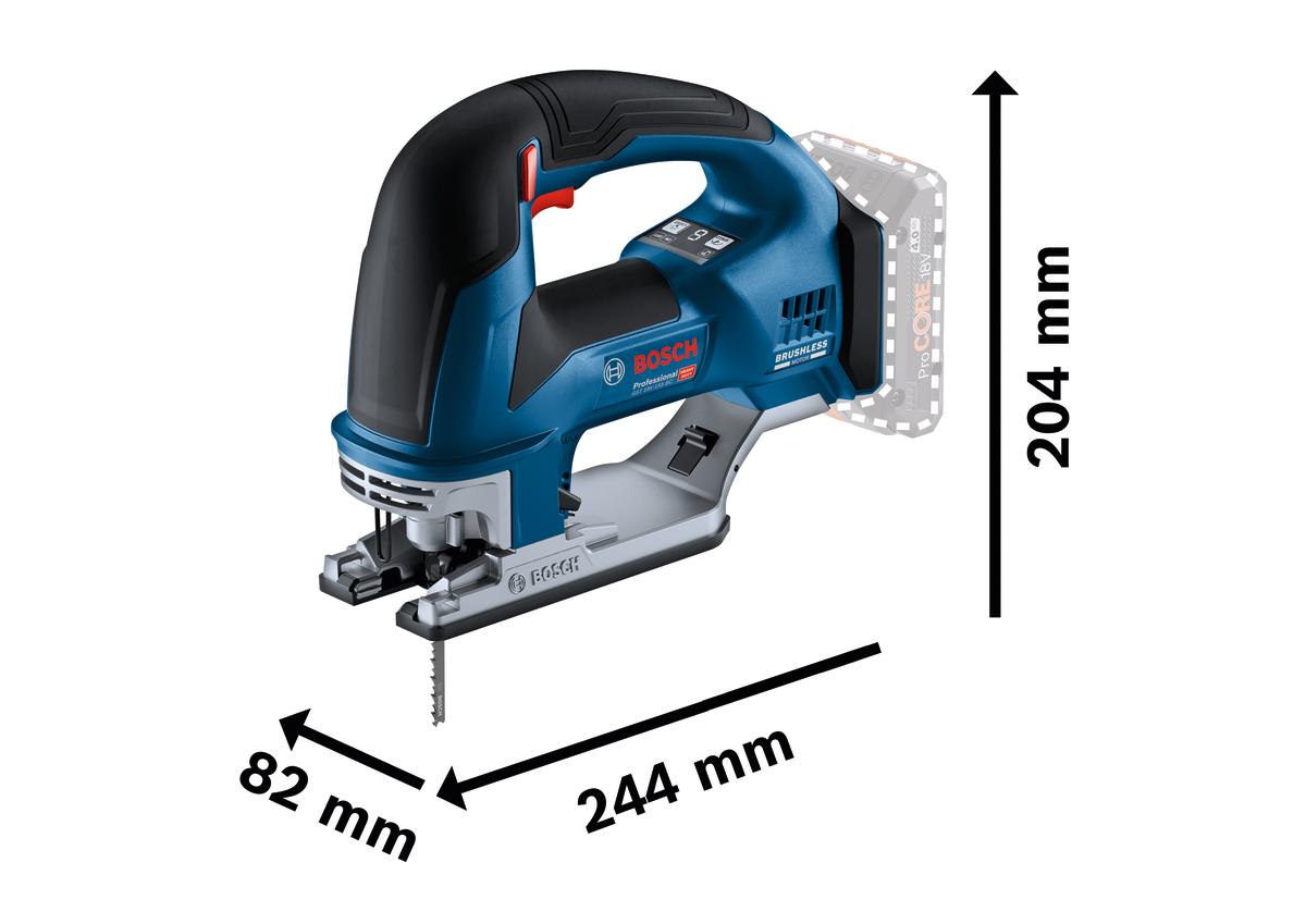 Bosch Professional GST 18V-155 BC Akku-Stichsäge mit Bügelgriff ohne Akku/Lader in L-Boxx 136