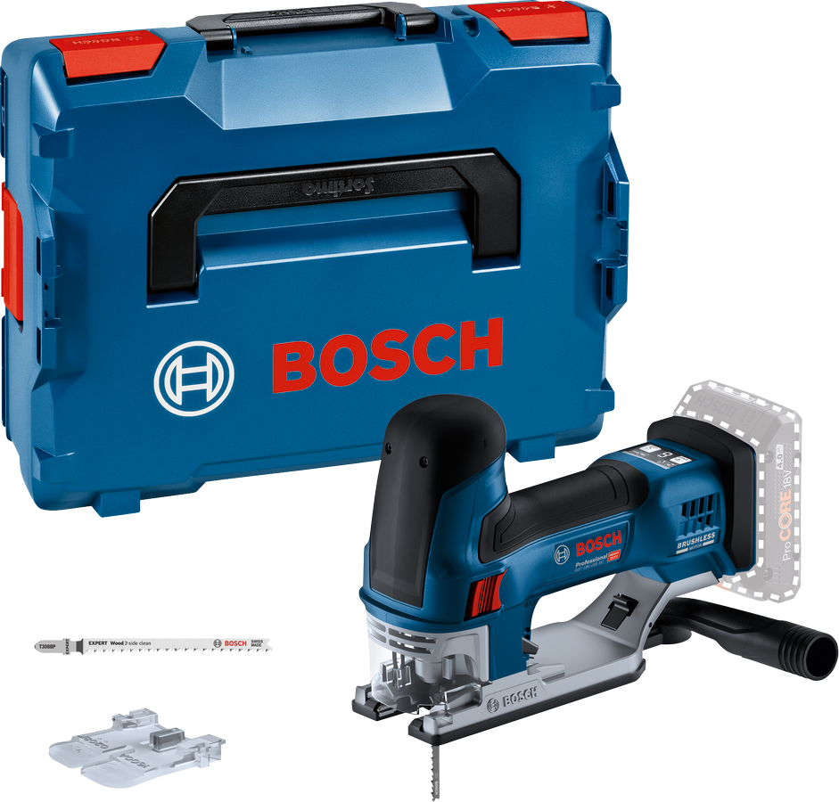 Bosch Professional GST 18V-155 SC Akku-Stichsäge mit Stabgriff ohne Akku/Lader in L-Boxx 136 (06015B0000)