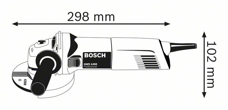 Bosch Professional GWS 1400 Winkelschleifer 125 mm mit 1400 W im Karton